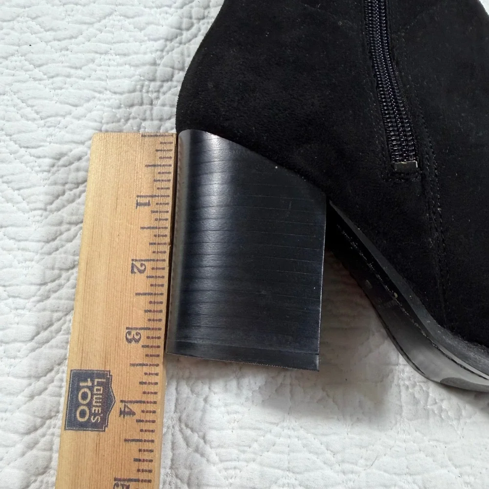Marc Fisher Mlalinda‎ Black Faux Suede Over The Knee Boots Block Heel Wms 6